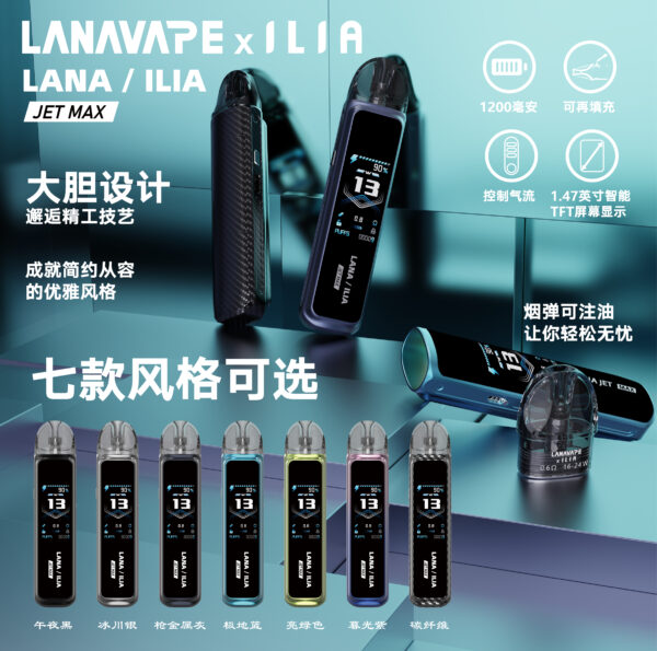 LANA Jet Max拉娜注油式電子煙主機套裝10-30W調節輸出｜